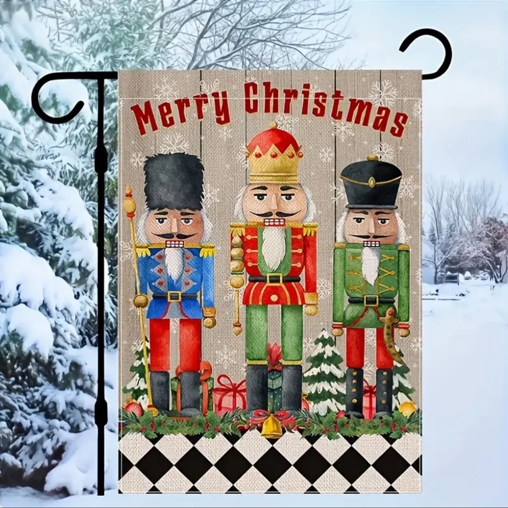 Garden Flag, NUTCRACKER SOLDIERS, Classic Christmas Characters, NEW